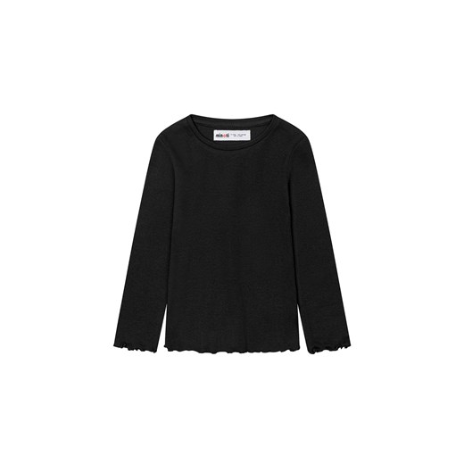 Czarna bluzka dla dziewczynki z długim rękawem ze sklepu 5.10.15 w kategorii Bluzki dziewczęce - zdjęcie 169686879