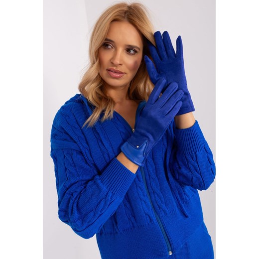 Dotykowe rękawiczki damskie kobaltowy ze sklepu 5.10.15 w kategorii Rękawiczki damskie - zdjęcie 169686897
