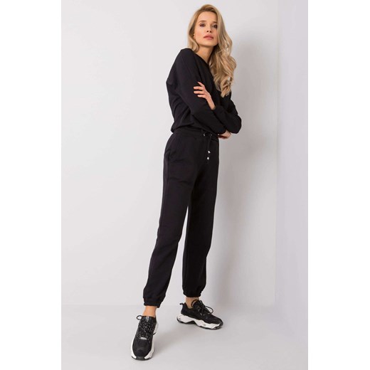 Czarne spodnie Agueda RUE PARIS ze sklepu 5.10.15 w kategorii Spodnie damskie - zdjęcie 169686967