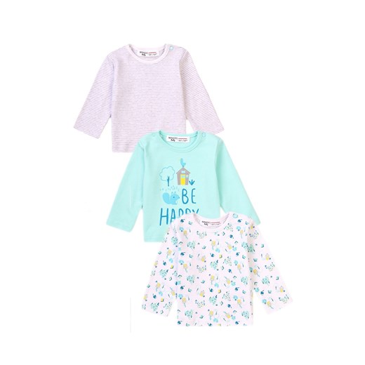 Bluzki niemowlęce bawełniane 3-p ak ze sklepu 5.10.15 w kategorii Kaftaniki i bluzki - zdjęcie 169687136