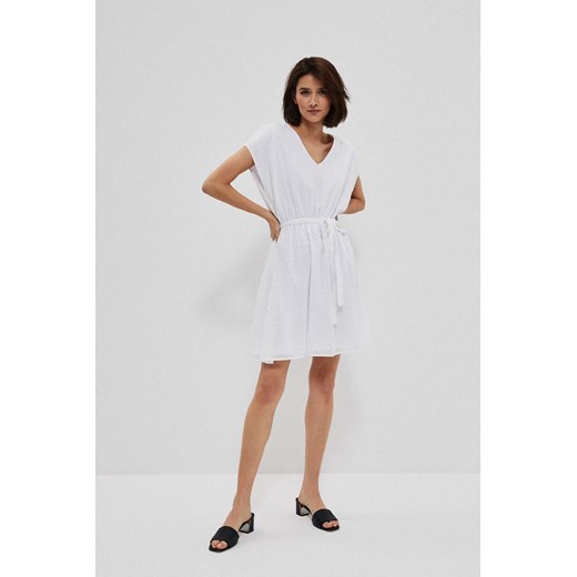 Sukienka damska wiązana w talii biała ze sklepu 5.10.15 w kategorii Sukienki - zdjęcie 169687307