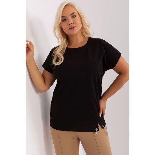 Czarna damska bluzka plus size z bawełny Relevance one size 5.10.15