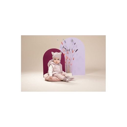 Kamizelka niemowlęca z kwiatkiem różowa pikowana Pinokio 68 5.10.15