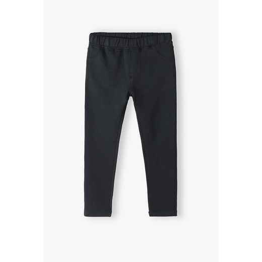 Czarne spodnie tregginsy dla dziewczynki ze sklepu 5.10.15 w kategorii Spodnie dziewczęce - zdjęcie 169687539