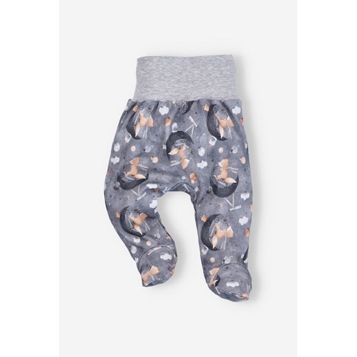 Półśpiochy niemowlęce SPACE TOUR z bawełny organicznej - z liskami ze sklepu 5.10.15 w kategorii Spodnie i półśpiochy - zdjęcie 169687709