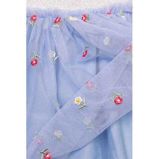 Niebieska spódniczka niemowlęca tiulowa w kwiatki Minoti 80/86 5.10.15