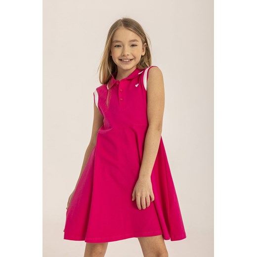 Różowa sukienka dziewczęca polo ze sklepu 5.10.15 w kategorii Sukienki dziewczęce - zdjęcie 169687799