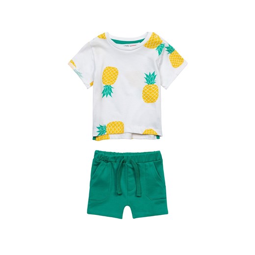 Komplet niemowlęcy dzianinowy- T-shirt i szorty ze sklepu 5.10.15 w kategorii Komplety niemowlęce - zdjęcie 169687835