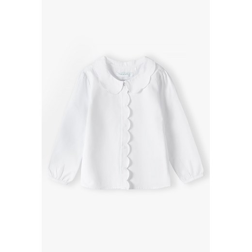 Biała koszula z kołnierzykiem dla dziewczynki ze sklepu 5.10.15 w kategorii Koszule dziewczęce - zdjęcie 169688039
