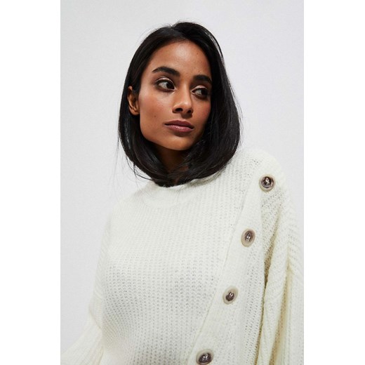 Akrylowy sweter damski oversize biały L wyprzedaż 5.10.15