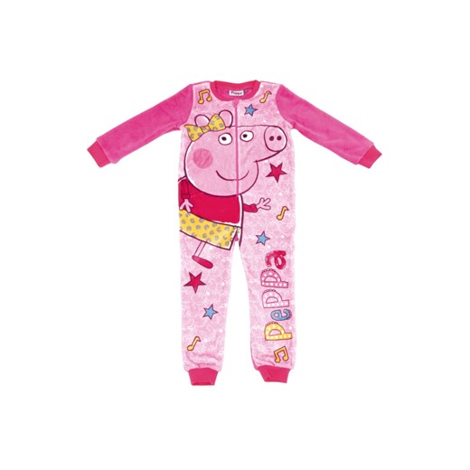 Jednoczęściowa różowa piżama dziewczęce Peppa Pig ze sklepu 5.10.15 w kategorii Piżamy dziecięce - zdjęcie 169688325