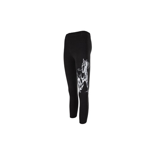 Dziewczęce legginsy, czarne z nadrukiem ze sklepu 5.10.15 w kategorii Spodnie dziewczęce - zdjęcie 169688335