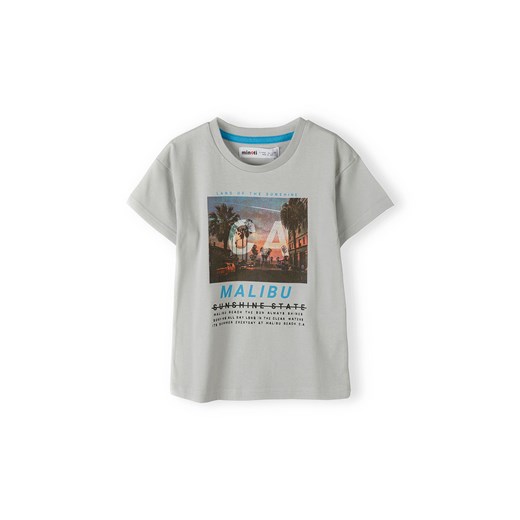 Szara koszulka bawełniana dla niemowlaka z nadrukiem ze sklepu 5.10.15 w kategorii Koszulki niemowlęce - zdjęcie 169688337