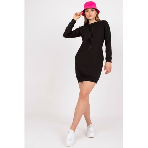 Czarna sportowa sukienka basic z bawełny ze sklepu 5.10.15 w kategorii Sukienki - zdjęcie 169688357