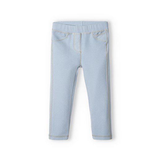 Jasnoniebieskie spodnie jegginsy niemowlęce ze sklepu 5.10.15 w kategorii Spodnie i półśpiochy - zdjęcie 169689208
