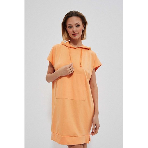 Luźna bawełniana sukienka pomarańczowa ze sklepu 5.10.15 w kategorii Sukienki - zdjęcie 169689279