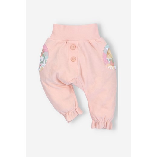 Spodnie niemowlęce z bawełny organicznej dla dziewczynki ze sklepu 5.10.15 w kategorii Spodnie i półśpiochy - zdjęcie 169689398