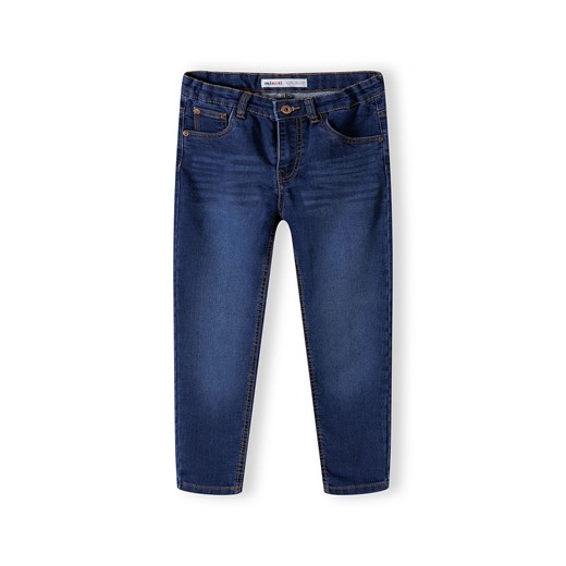 Ciemnoniebieskie klasyczne jeansy dopasowane dla niemowlaka Minoti 80/86 5.10.15 wyprzedaż