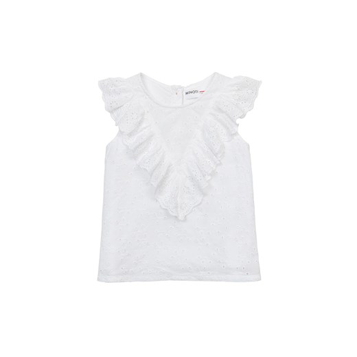 Biała bluzka dziewczęca haftowana z falbanką ze sklepu 5.10.15 w kategorii Bluzki dziewczęce - zdjęcie 169689468