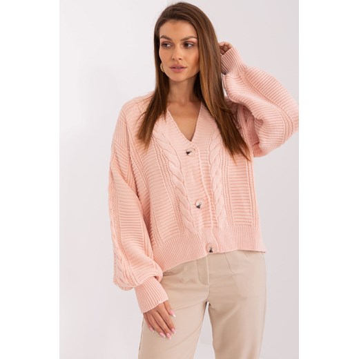 Sweter oversize z domieszką wełny jasny różowy ze sklepu 5.10.15 w kategorii Swetry damskie - zdjęcie 169689599