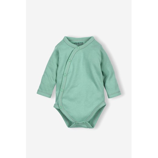 Body niemowlęce z bawełny organicznej kopertowe - zielone ze sklepu 5.10.15 w kategorii Body niemowlęce - zdjęcie 169689686