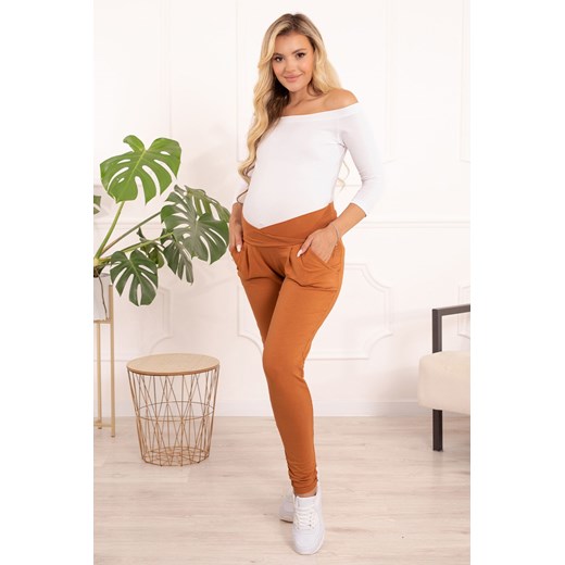 Spodnie ciążowe na zakładkę Ada ze sklepu 5.10.15 w kategorii Spodnie ciążowe - zdjęcie 169689697