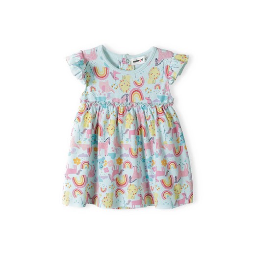 Sukienko-body niemowlęce bawełniane z krótkim rękawem ze sklepu 5.10.15 w kategorii Body niemowlęce - zdjęcie 169690096
