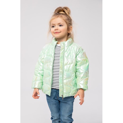 Zielona kurtka przejściowa pikowana ze stójką niemowlęca ze sklepu 5.10.15 w kategorii Kombinezony i kurtki - zdjęcie 169690207