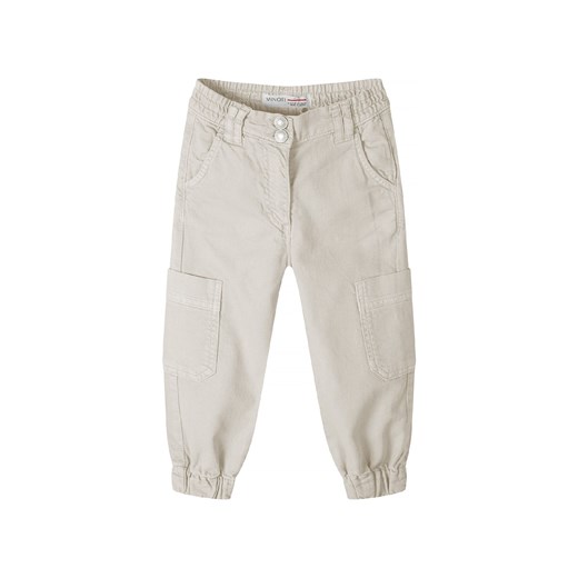 Spodnie typu bojówki z bawełny niemowlęce- ecru ze sklepu 5.10.15 w kategorii Spodnie i półśpiochy - zdjęcie 169690208