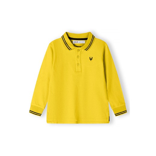 Bluzka polo chłopięca z długim rękawem- musztardowa ze sklepu 5.10.15 w kategorii T-shirty chłopięce - zdjęcie 169690325