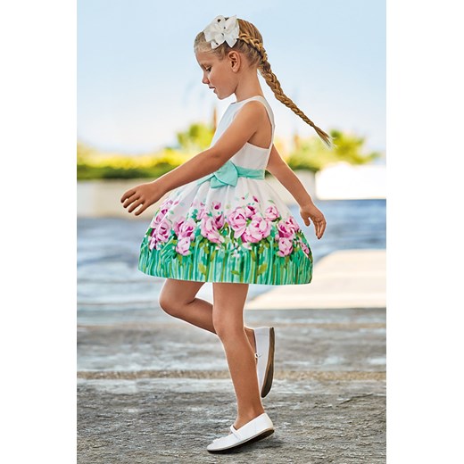 Sukienka lamówka w kwiaty dla dziewczynki Mayoral ze sklepu 5.10.15 w kategorii Sukienki dziewczęce - zdjęcie 169690407