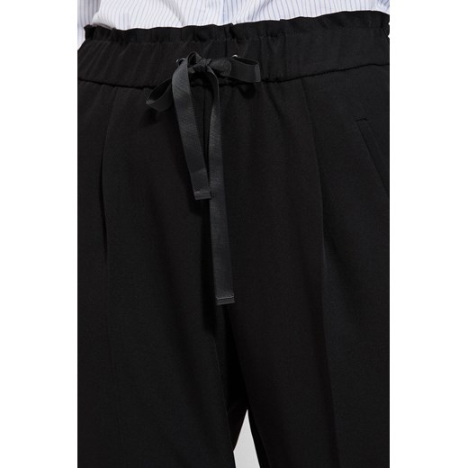 Spodnie damskie z wiązaniem w pasie - czarne XL okazyjna cena 5.10.15