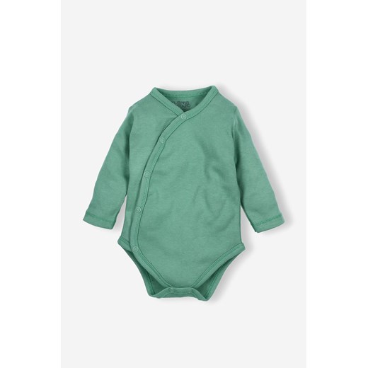 Body niemowlęce z bawełny organicznej dla chłopca zielone długi rękaw Nini 62 5.10.15