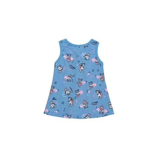 Niebieska bawełniana sukienka niemowlęca z nadrukiem Bee Loop 92 5.10.15