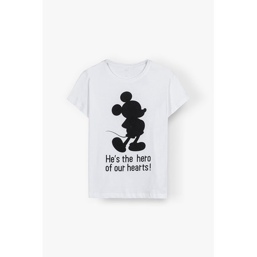 T-shirt damski bawełniany Mickey - biały Mickey M okazyjna cena 5.10.15