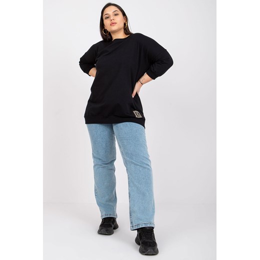 Czarna bawełniana bluzka plus size Odile ze sklepu 5.10.15 w kategorii Bluzki damskie - zdjęcie 169691025