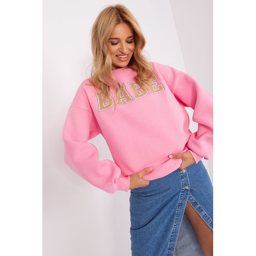 Różowa bluza damska bez kaptura o kroju oversize ze sklepu 5.10.15 w kategorii Bluzy damskie - zdjęcie 169691169
