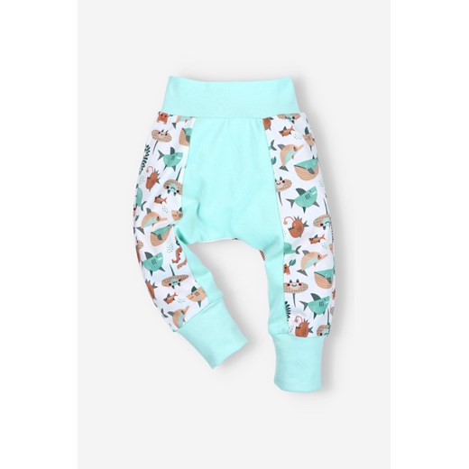 Spodnie niemowlęce z bawełny organicznej dla chłopca ze sklepu 5.10.15 w kategorii Spodnie i półśpiochy - zdjęcie 169691495