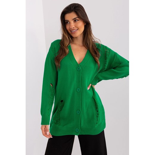 Zielony damski sweter rozpinany ze sklepu 5.10.15 w kategorii Swetry damskie - zdjęcie 169691518