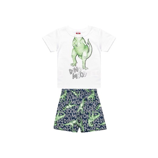 Komplet chłopięcy t-shirt i spodenki Dino Mood ze sklepu 5.10.15 w kategorii Komplety niemowlęce - zdjęcie 169691617