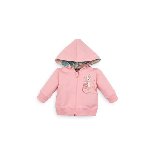 Bluza niemowlęca z bawełny organicznej dla dziewczynki  - różowa ze sklepu 5.10.15 w kategorii Bluzy i swetry - zdjęcie 169691636