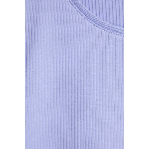 Niebieski dzianinowy t-shirt dziewczęcy w prążki - Limited Edition 164 5.10.15