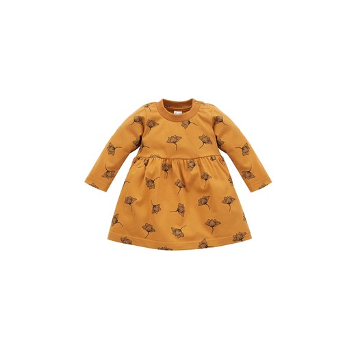 Żółta sukienka niemowlęca z długim rękawem ze sklepu 5.10.15 w kategorii Sukienki niemowlęce - zdjęcie 169691747