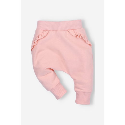 Spodnie niemowlęce z bawełny organicznej dla dziewczynki ze sklepu 5.10.15 w kategorii Spodnie i półśpiochy - zdjęcie 169691759