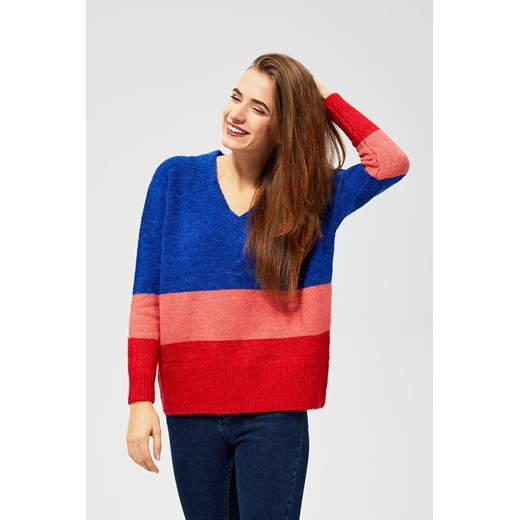 Kolorowy sweter damski w pasy ze sklepu 5.10.15 w kategorii Swetry damskie - zdjęcie 169691779