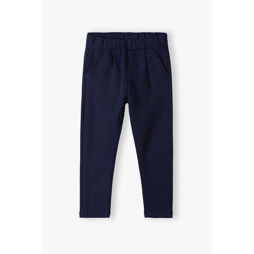 Granatowe spodnie chłopięce regular Max&Mia ze sklepu 5.10.15 w kategorii Spodnie chłopięce - zdjęcie 169691806