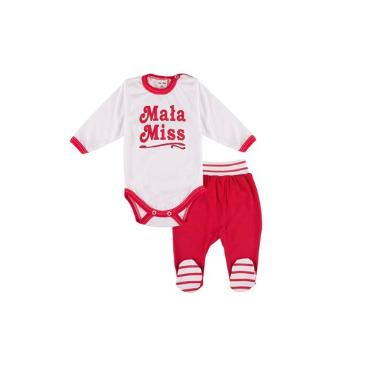 Komplet dziewczęcy biało-czerwony Mała Miss ze sklepu 5.10.15 w kategorii Komplety niemowlęce - zdjęcie 169691988