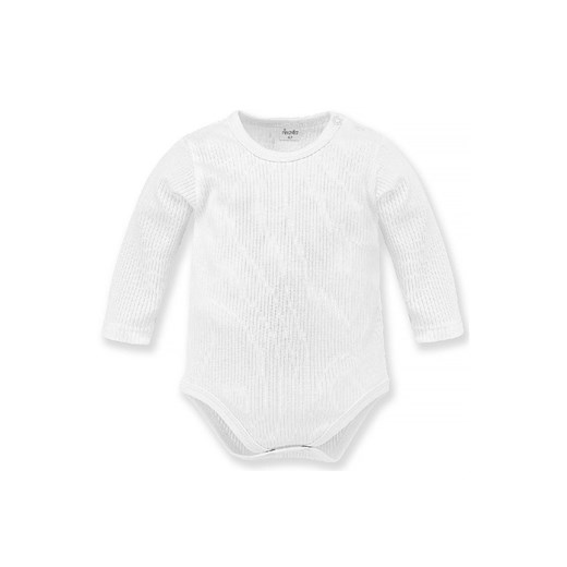 Białe body z długim rękawem Lovely Day white prążkowane ze sklepu 5.10.15 w kategorii Body niemowlęce - zdjęcie 169691999