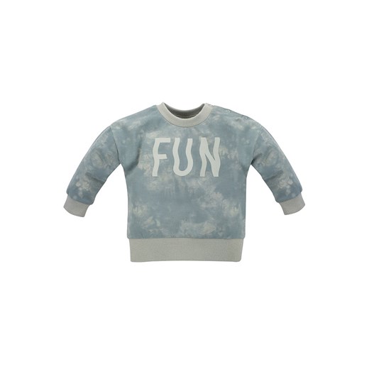 Bawełniana bluza chłopięca Fun Time - szaro - niebieska ze sklepu 5.10.15 w kategorii Bluzy i swetry - zdjęcie 169692006