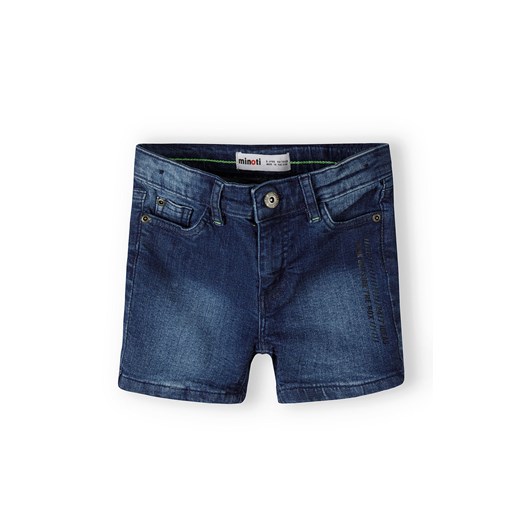 Ciemnoniebieskie szorty jeansowe dla chłopca ze sklepu 5.10.15 w kategorii Spodenki chłopięce - zdjęcie 169692188